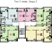Планировка 3 этажа секции 3