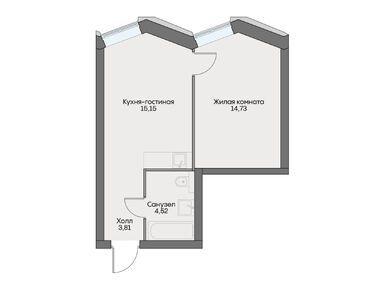 Планировки 1-к. апартаменты в Комплекс апартаментов Insider (Инсайдер)