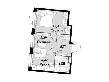Планировки 2-к. апартаменты в Апарт-комплекс «Движение. Говорово»