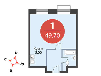 1-комнатная 49.70 кв.м, ЖК «Лайм», 20 868 320 руб.