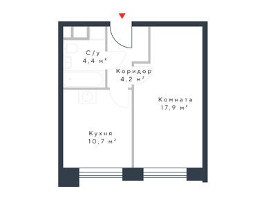 Планировки 1-к. апартаменты в ЖК «Ривер Парк Коломенское»