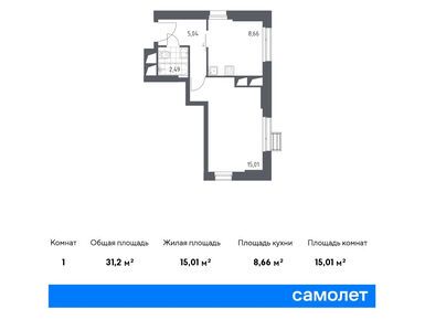 Планировки 1-к. апартаменты в Квартал «Спутник»