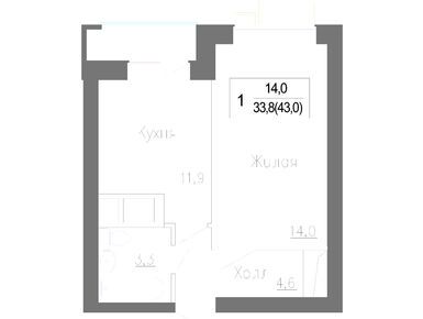1-комнатная 31.85 кв.м, ЖК «Новое Замитино», 5 272 770 руб.