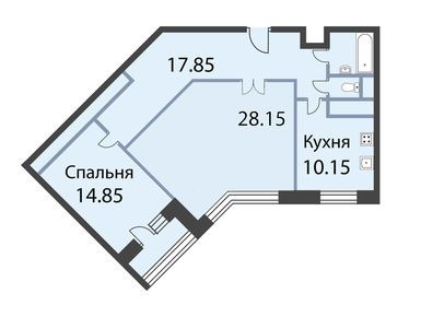 2-комнатная 81.60 кв.м, ЖК «Загорье», 18 237 600 руб.