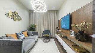 Шоурум двухкомнатной квартиры площадью 67,46 кв. м с отделкой MODERN в ЖК TopHILLS