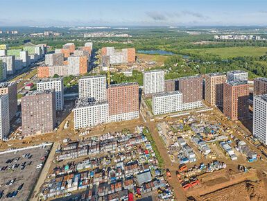 Панорама жилого квартала «Бунинские луга» в Новой Москве