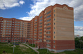 Кирпичный дом высотой 9 этажей находится в центральной части мкр. Жегалово в Щелково. Фото от 07.06.2013 г.