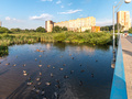 ЖК «Каскад» (Мытищи). Водоем рядом с комплексом. Фото от 03.06.2016 г.