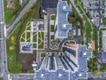 ЖК «Мичурино-Запад». Корпуса 1, 2. Вид сверху.  Аэрофотосъемка. Фото от 25.09.2016 г.