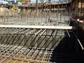 На данный момент выполнено 15% конструкций фундаментной плиты. Фото от 14.05.2013 г.