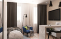 Пример отделки комнаты в апарт-комплексе «Янтарь Apartments».