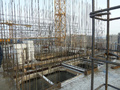 Армирование вертикальных конструкций 25-го этажа 1 секции корпуса 1. Фото от 22.12.2012 г.