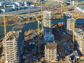 ЖК «Татьянин Парк». Строительство корпусов 1, 2, 3, 4, 5. Аэрофотосъемка. Фото от 17.04.2016 г.