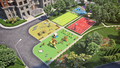 Проектом предусмотрено строительство детских и спортивных площадок.