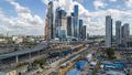 Вид на Москва-Сити с высоток 2 корпуса. Аэрофотосъемка от 9.07.2019