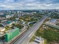 Волоколамское шоссе проходит рядом с комплексом. Аэрофотосъемка от 25.09.2016 г.