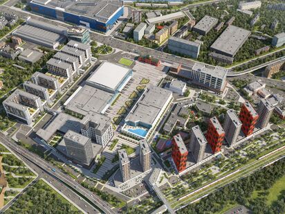 Проектом предусмотрено строительство не только многоквартирных
жилых домов, но и обширной инфраструктуры ЖК «Парк Легенд»|Новострой-М