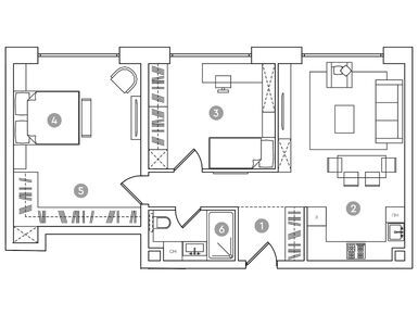 Планировки 3-к. апартаменты в ЖК RED7 (Ред7)
