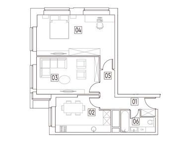 Планировки 2-к. апартаменты в ЖК MainStreet (МейнСтрит)