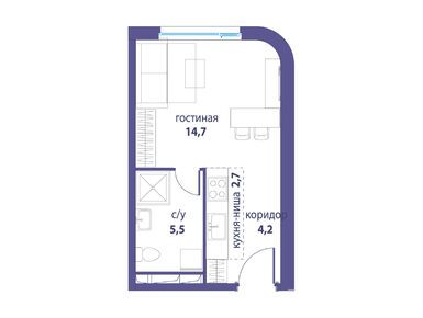 Планировки студии-апартаменты в Жилой квартал «Символ»