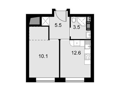 1-комнатные 32.40 кв.м, Дом Malevich, 8 974 800 руб.