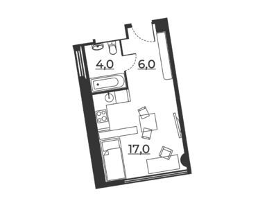 Планировки студии-апартаменты в Апарт-комплекс «Резиденция Сокольники»