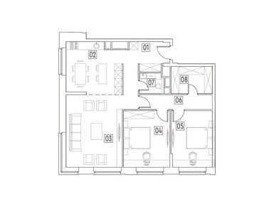 Планировки 3-к. апартаменты в ЖК MainStreet (МейнСтрит)