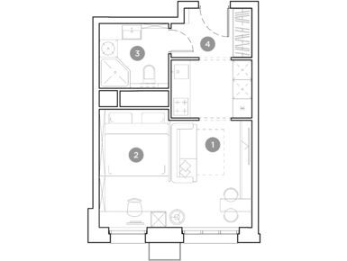 Планировки 2-к. апартаменты в ЖК «Гоголь Парк»