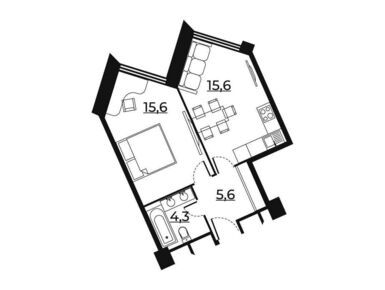 Планировки 1-к. апартаменты в Апарт-комплекс «Резиденция Сокольники»