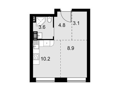 1-комнатные 30.60 кв.м, Дом Malevich, 9 180 000 руб.