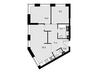 Планировки 3-к. апартаменты в ЖК Malevich (Малевич)