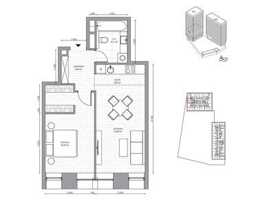 Планировки 2-к. апартаменты в Апарт-комплекс Baires (Байрес)