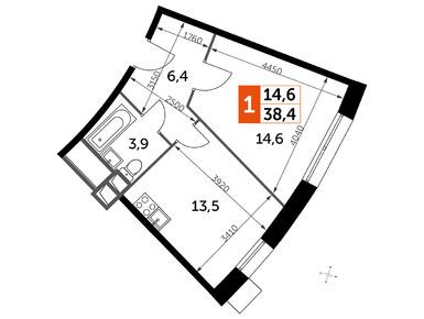 1-комнатные 38.30 кв.м, Апарт-комплекс «Движение. Тушино», 12 973 359 руб.