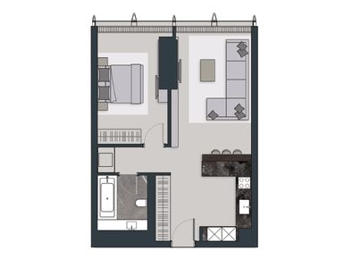 Планировки 2-к. апартаменты в МФК Neva Towers (Нева Тауэрс)