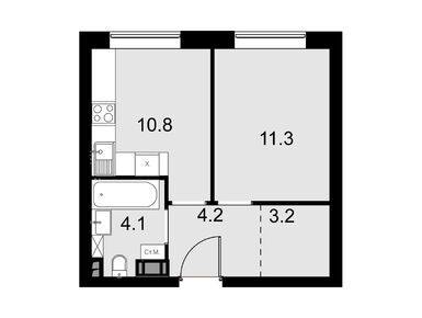 1-комнатные 33.60 кв.м, Дом Malevich, 9 676 800 руб.