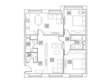 Планировки 4-к. апартаменты в ЖК MainStreet (МейнСтрит)