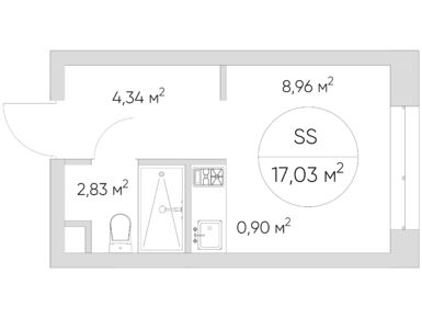 Планировки 1-к. апартаменты в Комплекс апартаментов N’ICE LOFT (Найс Лофт)