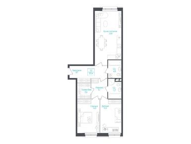 Планировки 3-к. апартаменты в Апарт-комплекс Monodom Lake (Монодом Лейк)