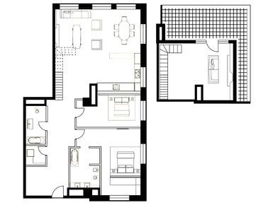 Планировки 2-к. апартаменты в Клубный дом Mon Cher (Мон Шер)