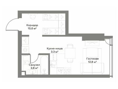 Студия 30.60 кв.м, ЖК SLAVA (Слава) , 23 560 235 руб.