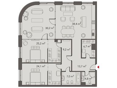 2-комнатные 160.20 кв.м, Клубный дом Magnum (Магнум)