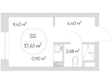 Студия 17.41 кв.м, Комплекс апартаментов N’ICE LOFT (Найс Лофт), 7 252 779 руб.