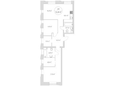 Планировки 3-к. апартаменты в Комплекс апартаментов N’ICE LOFT (Найс Лофт)