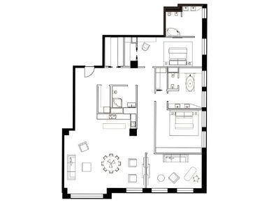 Планировки 3-к. апартаменты в Клубный дом Mon Cher (Мон Шер)