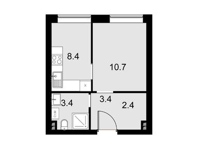 1-комнатные 28.30 кв.м, Дом Malevich, 8 744 700 руб.