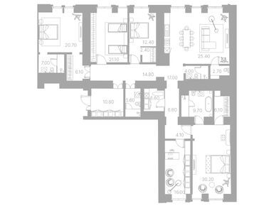 Планировки 4-к. апартаменты в Клубный дом Duo