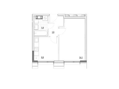 1-комнатные 32.50 кв.м, МФК Wellbe (Велби), 6 012 500 руб.