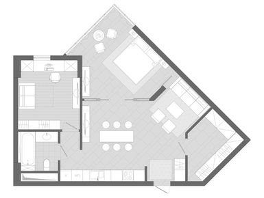 Планировки 2-к. апартаменты в Комплекс апартаментов Sky Skolkovo (Скай Сколково)