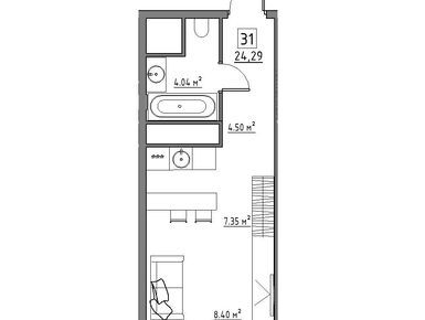 Планировки студии-апартаменты в ЖК Residence 15 (Резиденс 15)