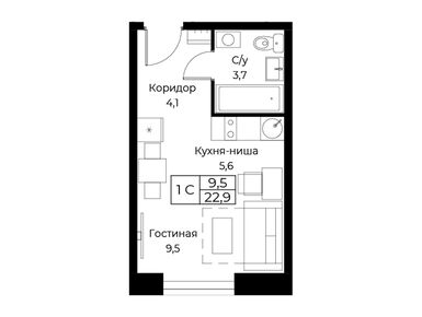 Планировки студии-апартаменты в ЖК AIST RESIDENCE (Аист Резиденс)
